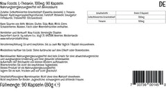 L-Theanine 100 mg 90-count capsules bottle back view