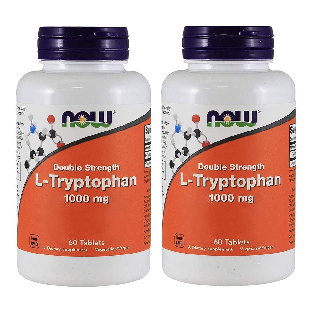 NOW Foods L-Tryptophan 1000mg tablets bottle - 60 count