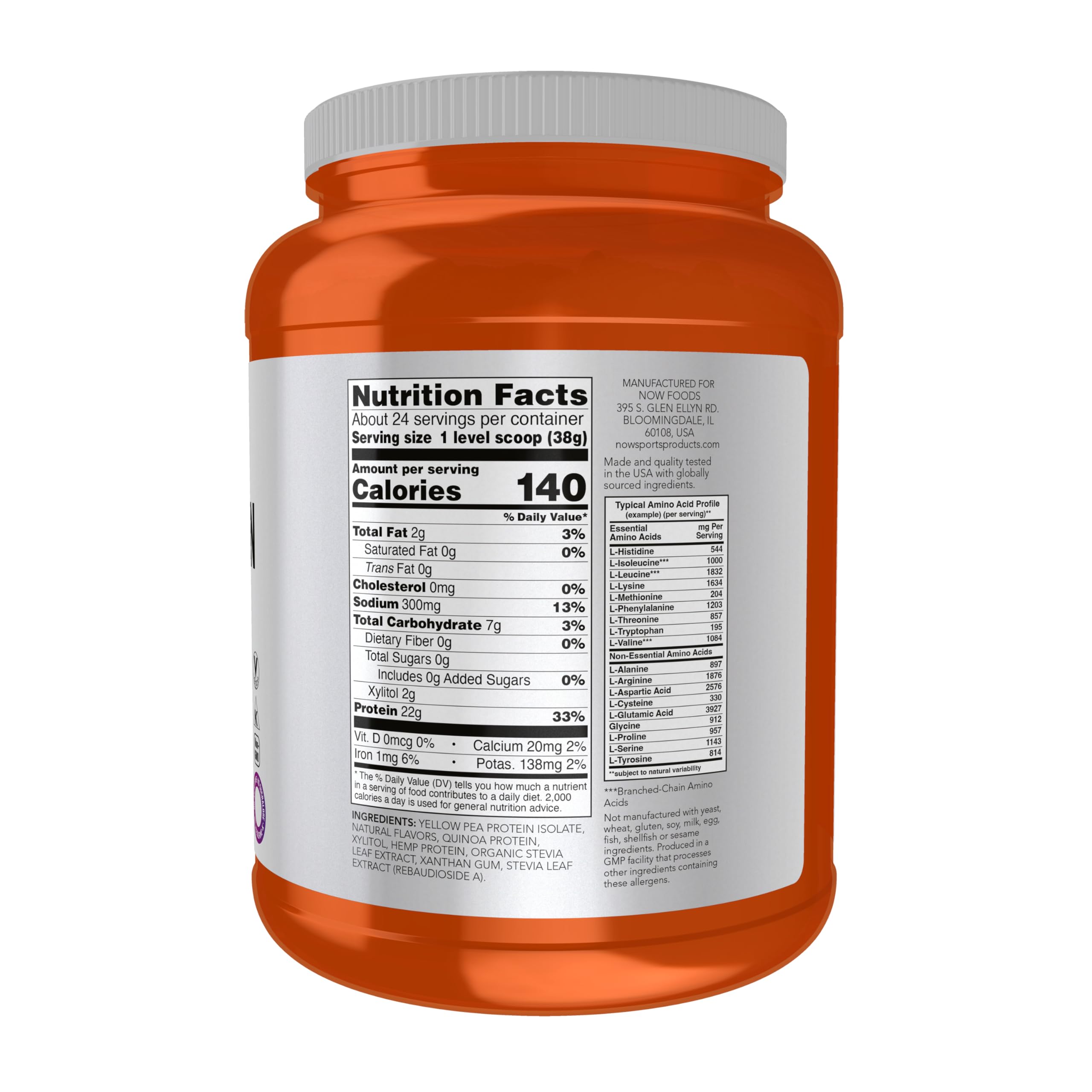 NOW Foods lab-testing GMP badge closeup underscores product quality assurance for athletes