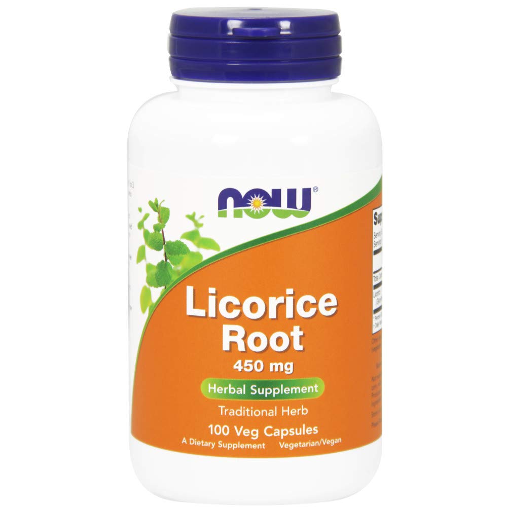 NOW Foods Licorice Root 450 mg 100 VCaps bottle