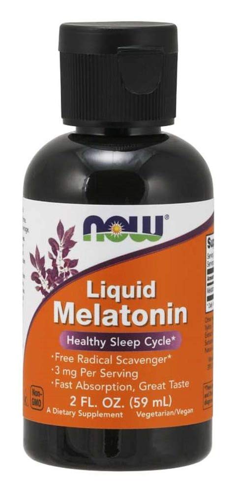 Now Foods Liquid Melatonin 3 mg bottle - 2 oz (2 Pack)