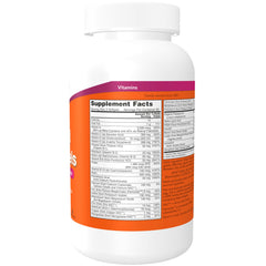 Close-up of NOW Liquid Multi Gels label highlighting flax seed oil