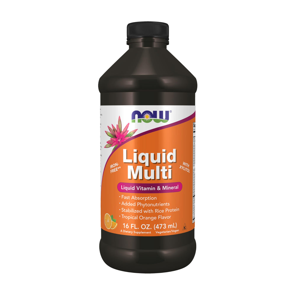 NOW Foods Liquid Multi Vitamin Tropical Orange 16 oz bottle