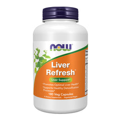 NOW Foods Liver Refresh bottle with Milk Thistle and Herb-Enzyme blend