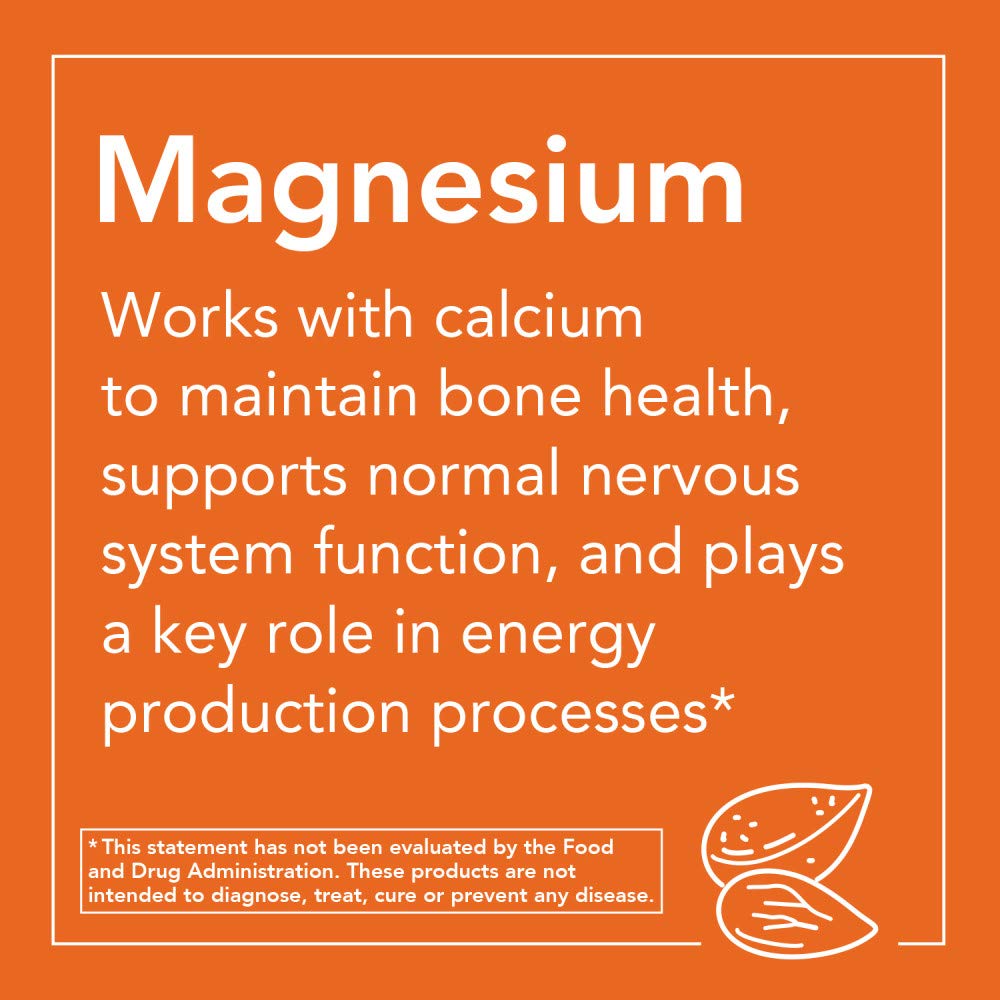 Nutrition facts for NOW Foods Magnesium Citrate 200 mg tablets