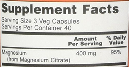 Two Now Foods Magnesium Citrate Caps bottles side by side