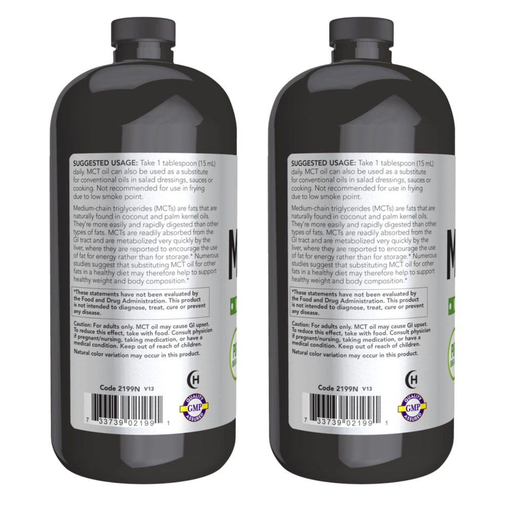 Now Foods MCT Oil bottle back label