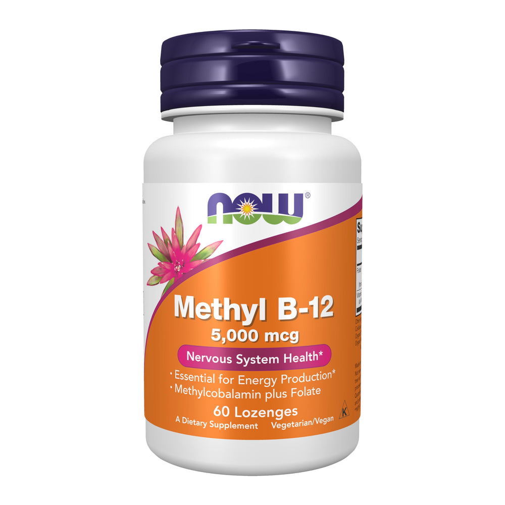 NOW Foods Methyl B-12 5000 mcg lozenges bottle