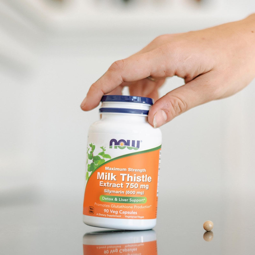Supplement bottle depicting detox and liver support concept