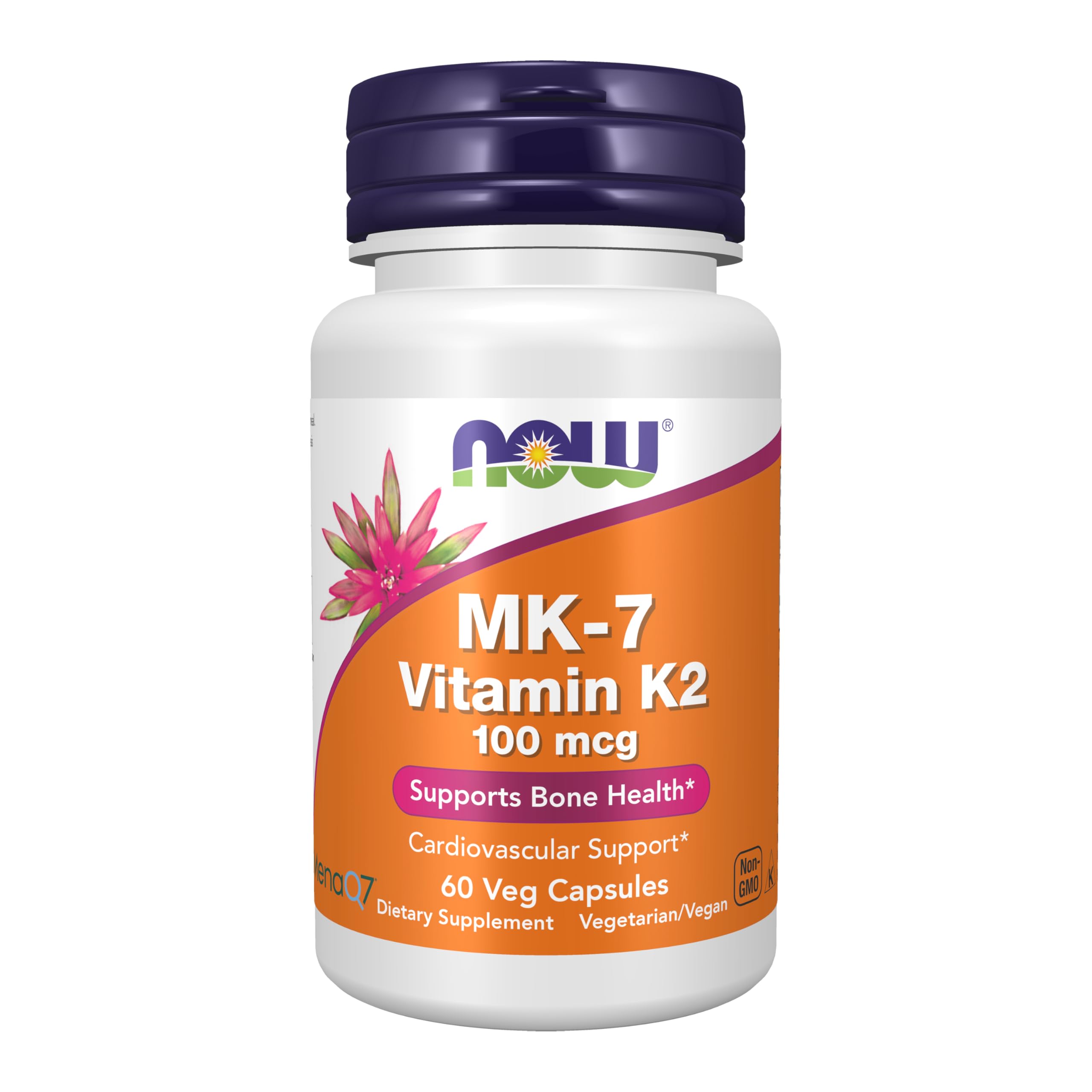NOW Foods MK-7 Vitamin K-2 100 mcg bottle and label