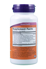 Label art showing eight-mushroom blend and astragalus root extract on Mushroom Immune Renew