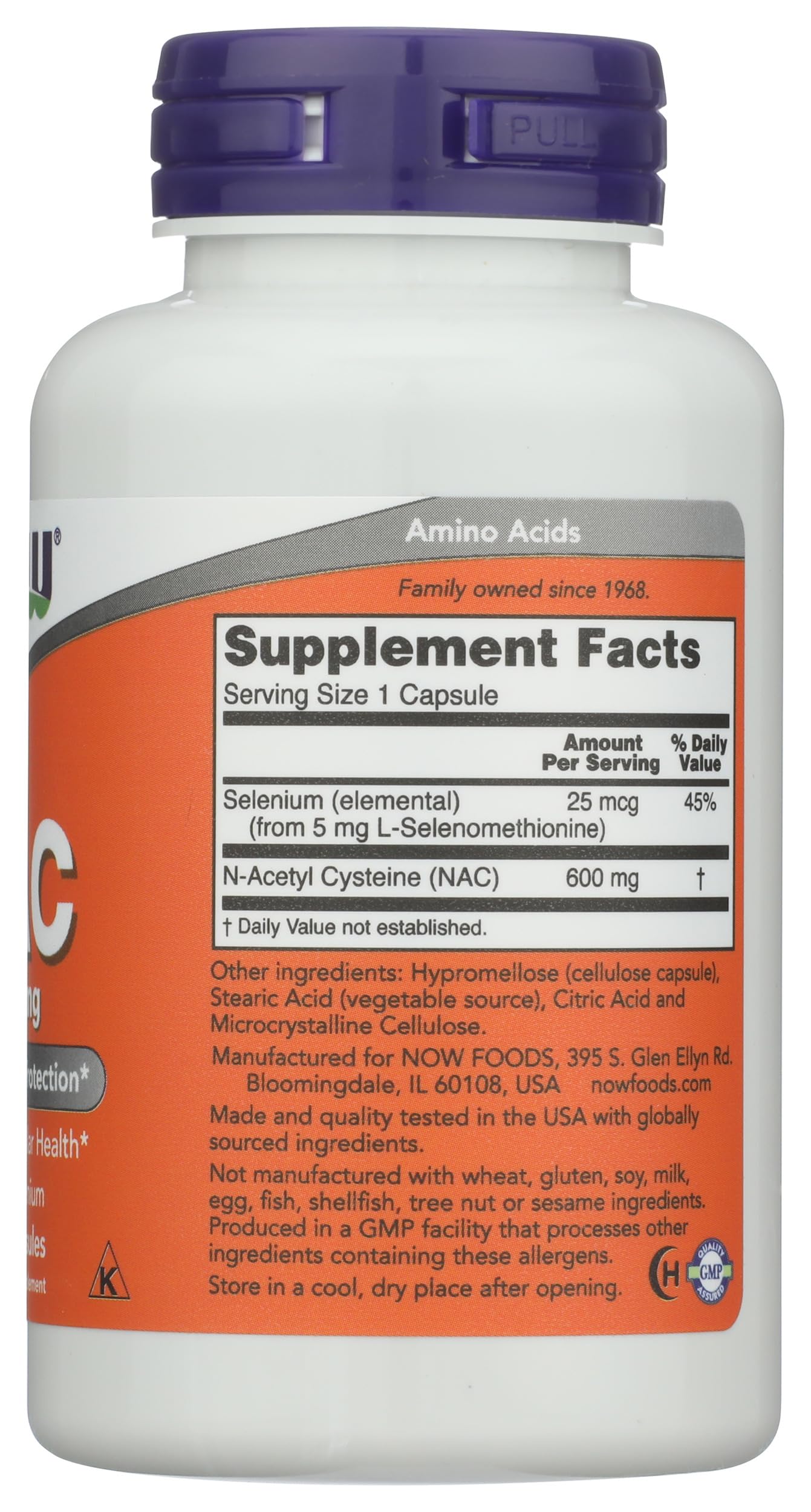 Vegan dietary supplement packaging for NAC