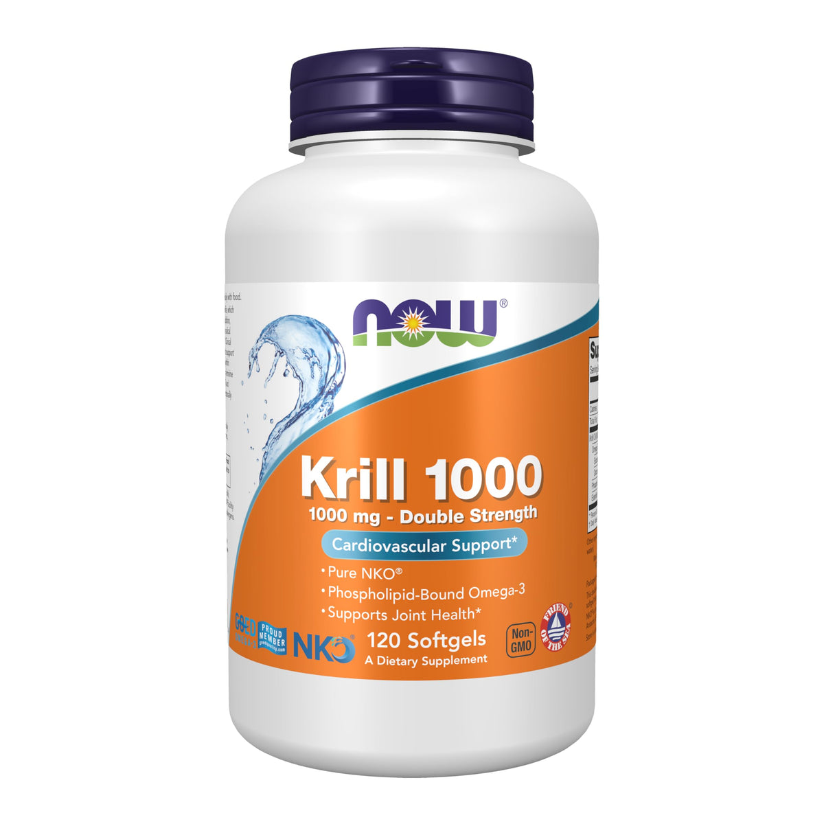 NOW Foods Neptune Krill Oil Double Strength 1000 mg softgels packaging front