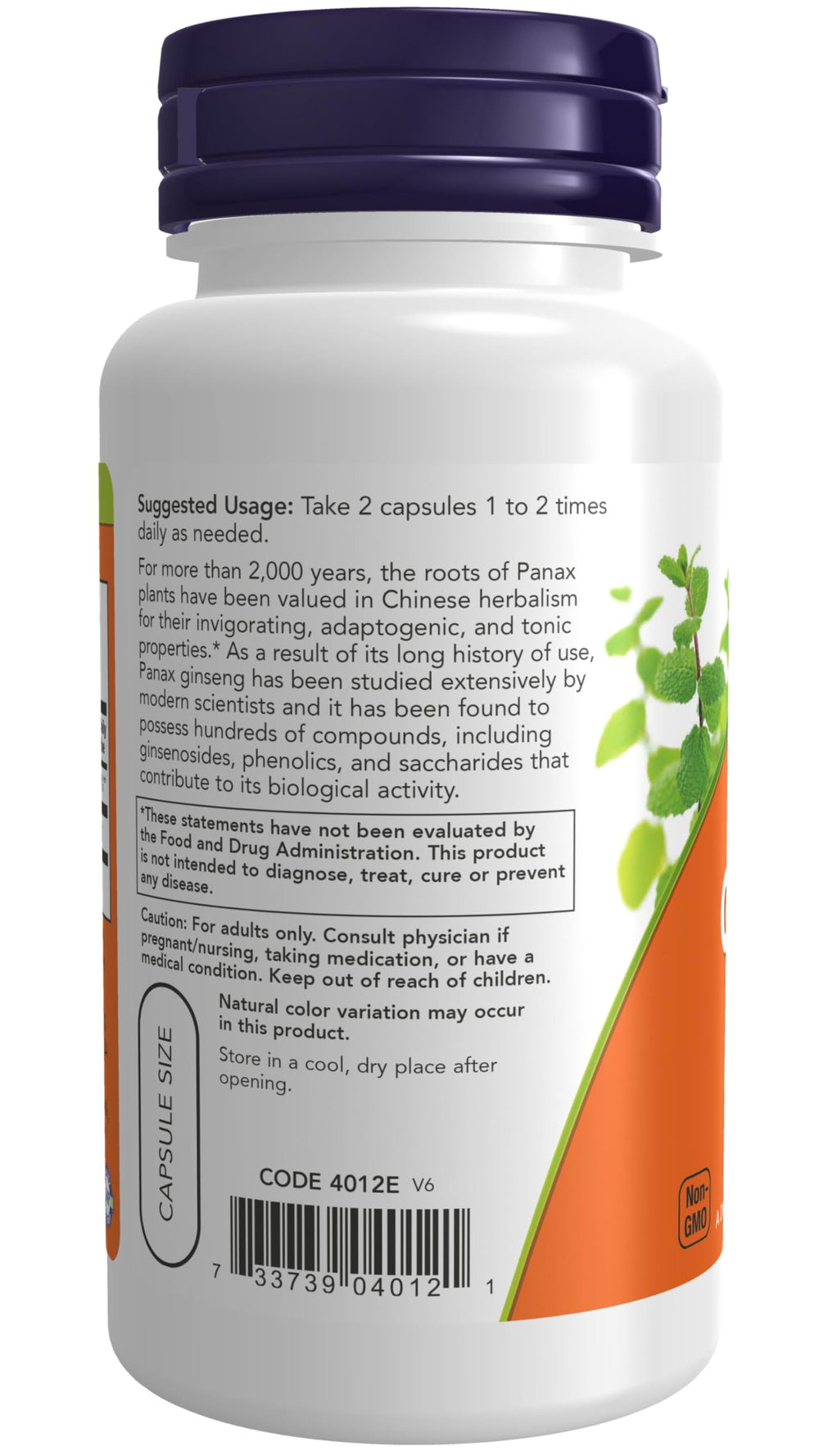 Packaging showing GMP Quality Assured seal and supplement facts