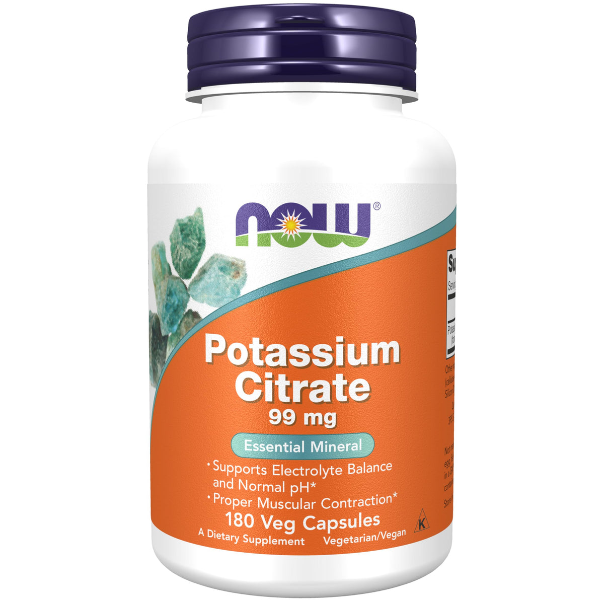 NOW Foods Potassium Citrate 99 mg bottle front