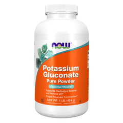 NOW Foods Potassium Gluconate pure powder 175 mg per serving in a 1 lb container