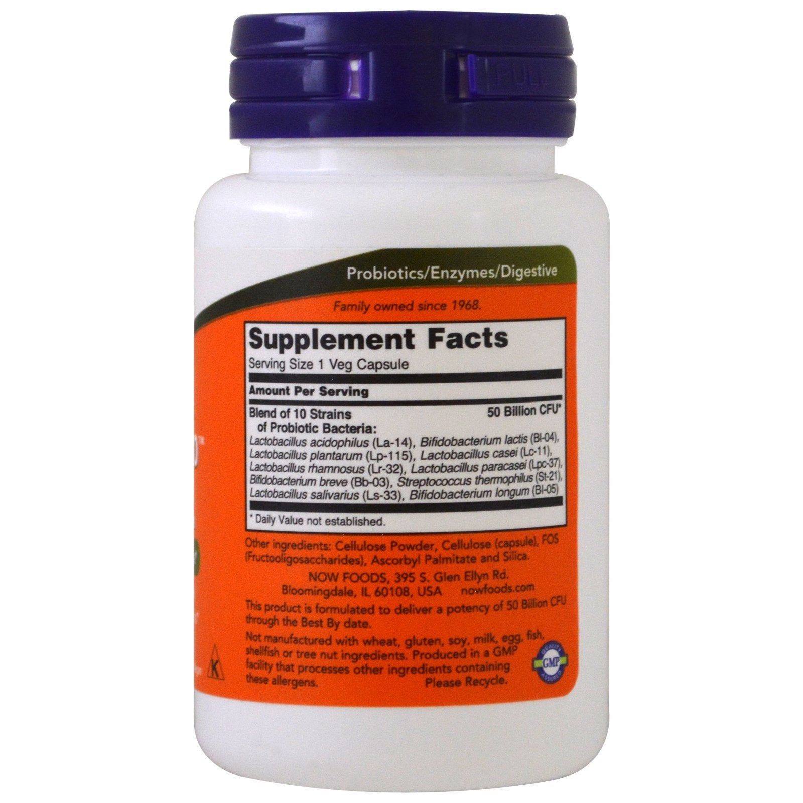 Now Foods Probiotic10 50 Billion 50 VegCaps Bottle 2