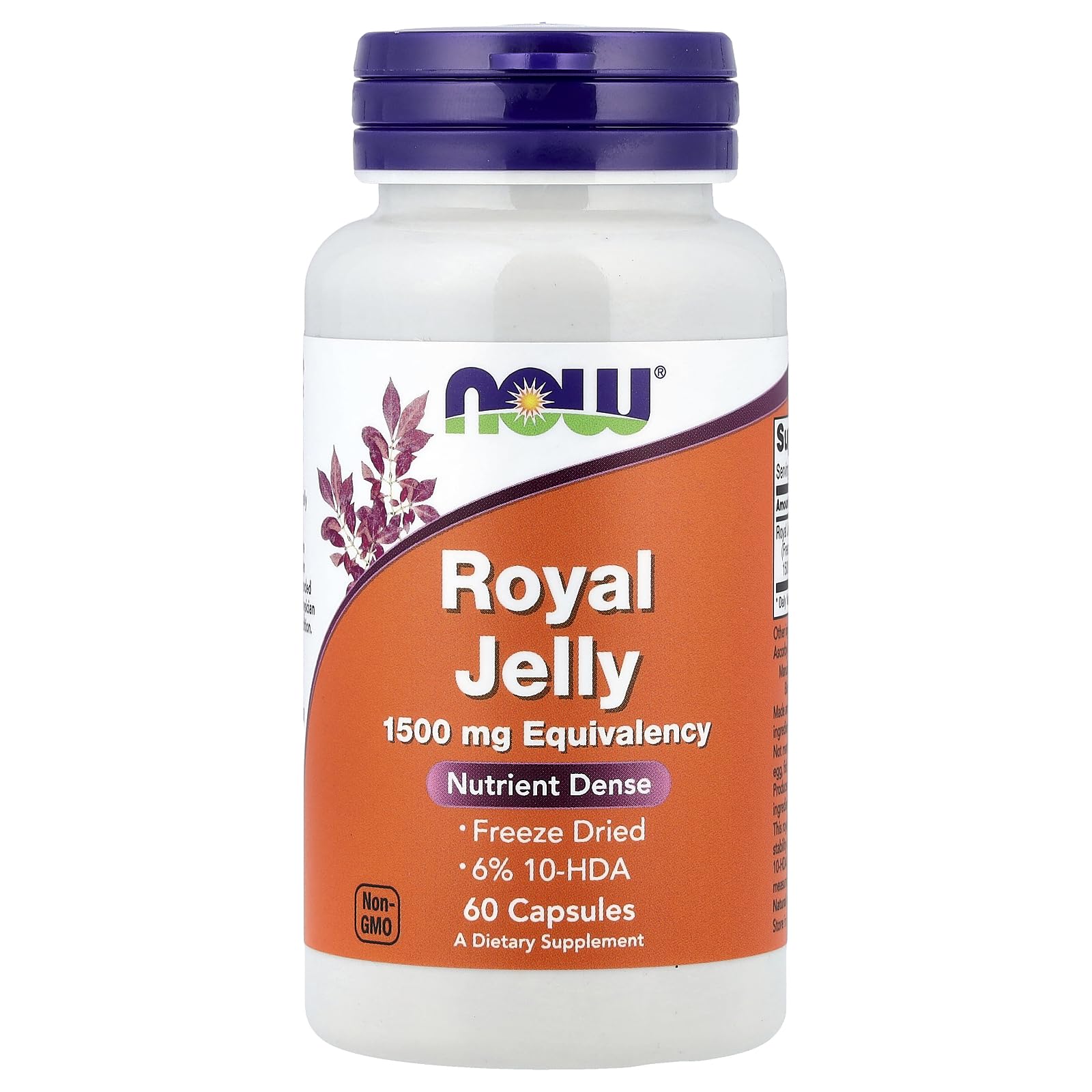 NOW Foods Royal Jelly 1500 mg capsules bottle
