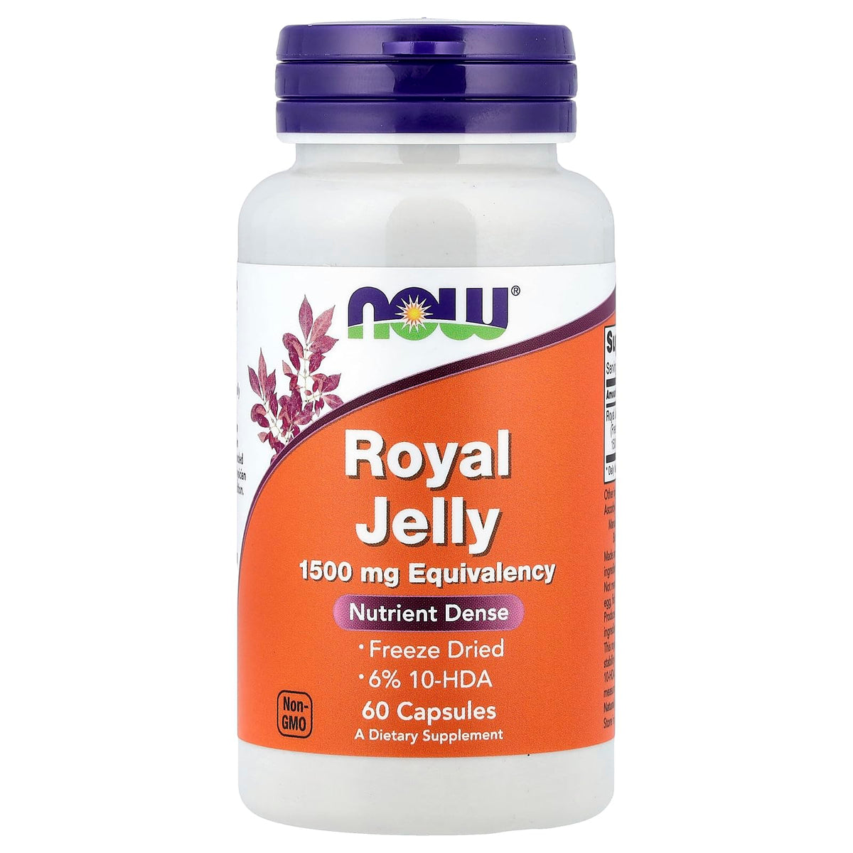 NOW Foods Royal Jelly 1500 mg capsules bottle