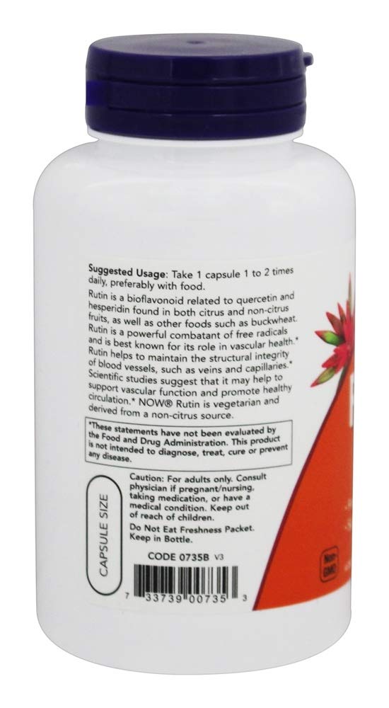 Rutin 450 mg vegetarian capsules in bottle