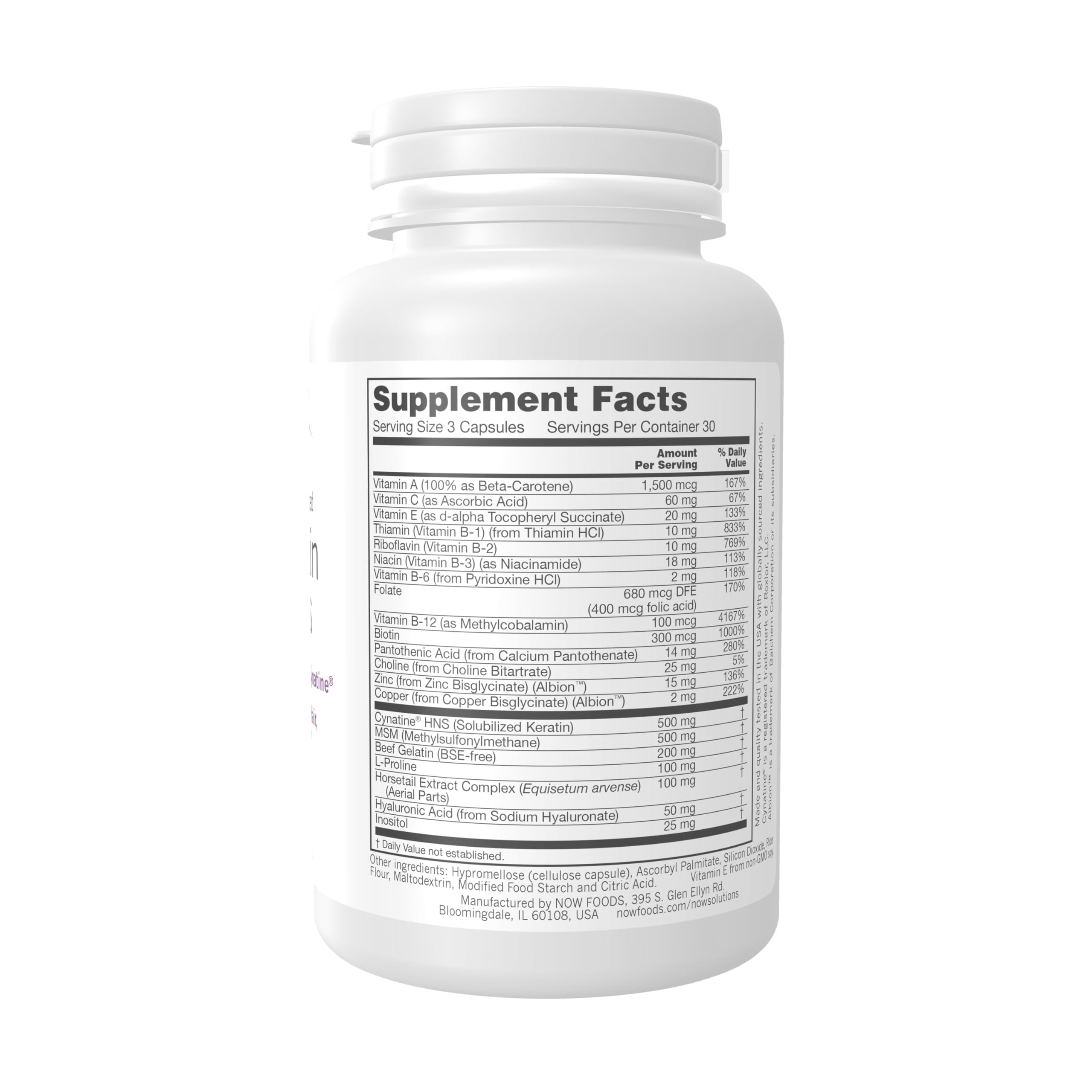 Cynatine HNS solubilized keratin illustration