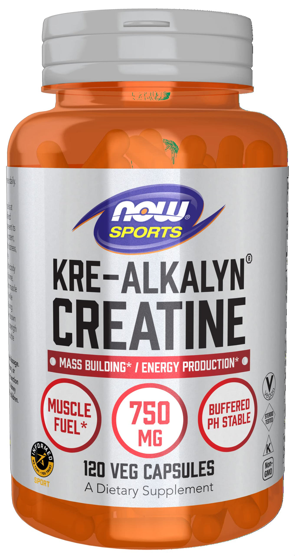 NOW Foods Kre-Alkalyn Creatine 750 mg bottle