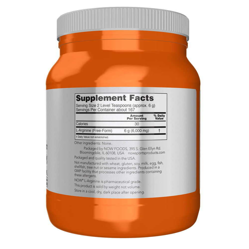 NOW Sports L-Arginine Powder packaging close-up