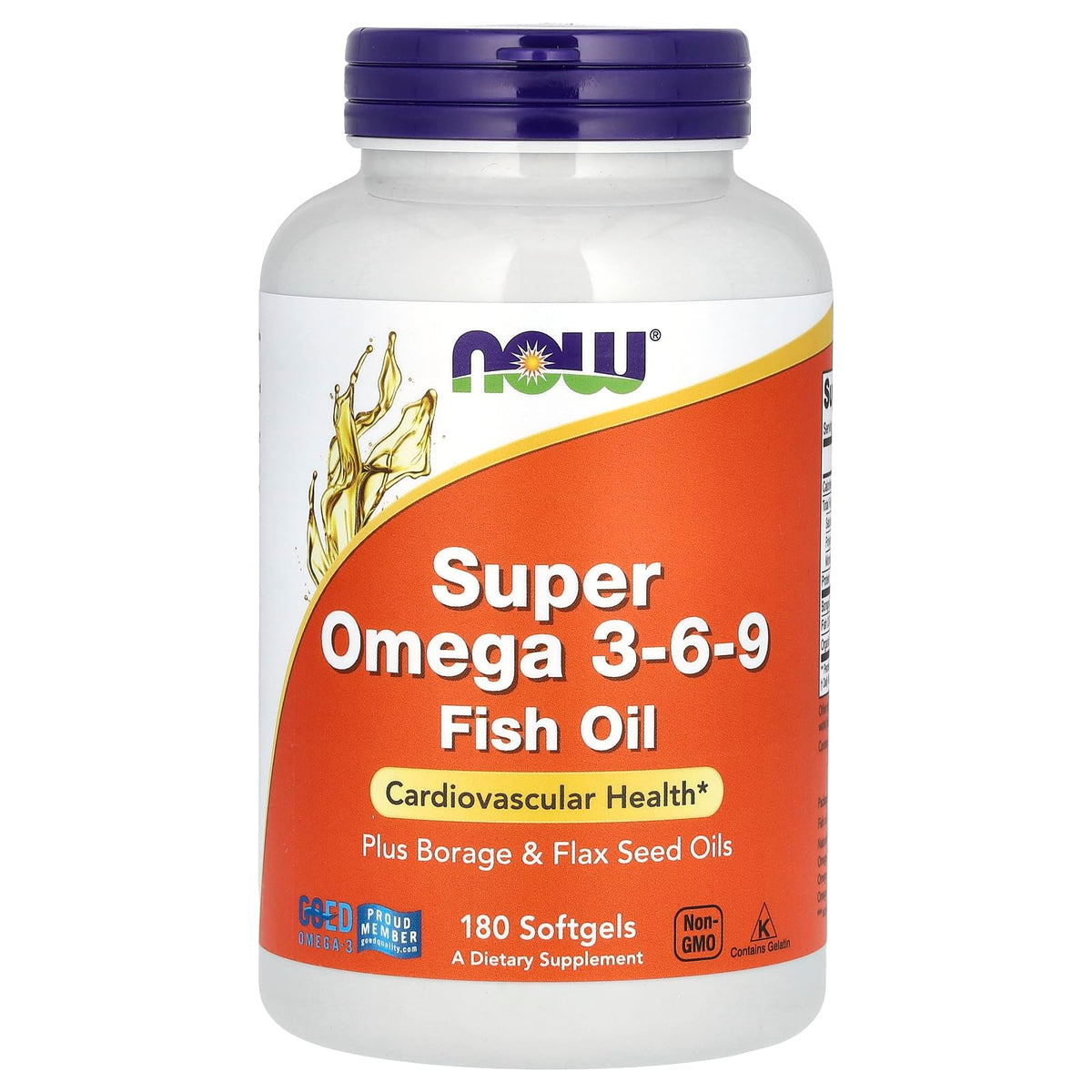 Now Foods Super Omega 3-6-9 Soft-Gels bottle label