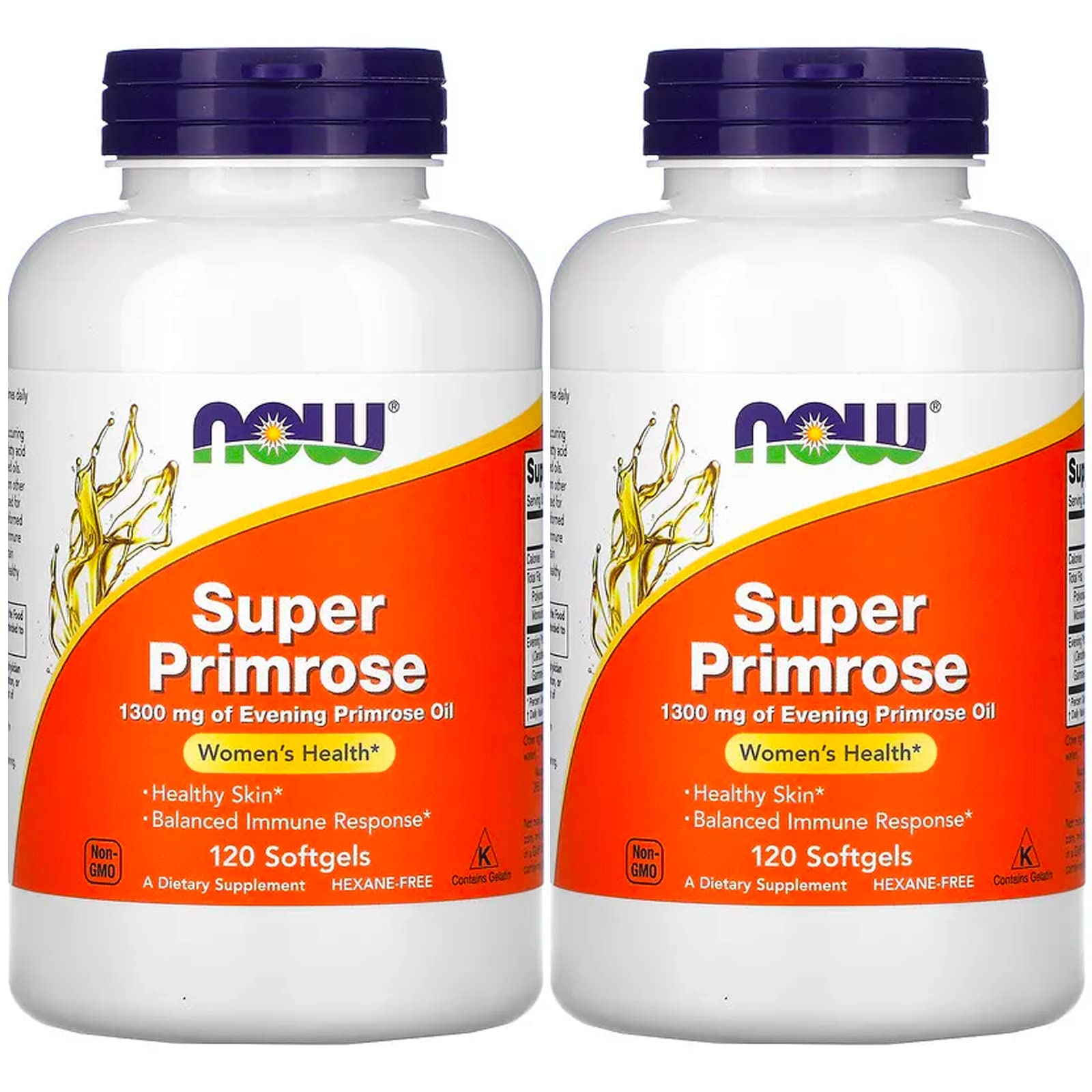 Now Foods Super Primrose 1300 mg bottle – front view