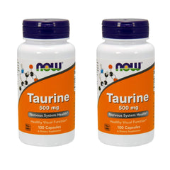 NOW Foods Taurine 500 mg capsules bottle 2 pack - image 1