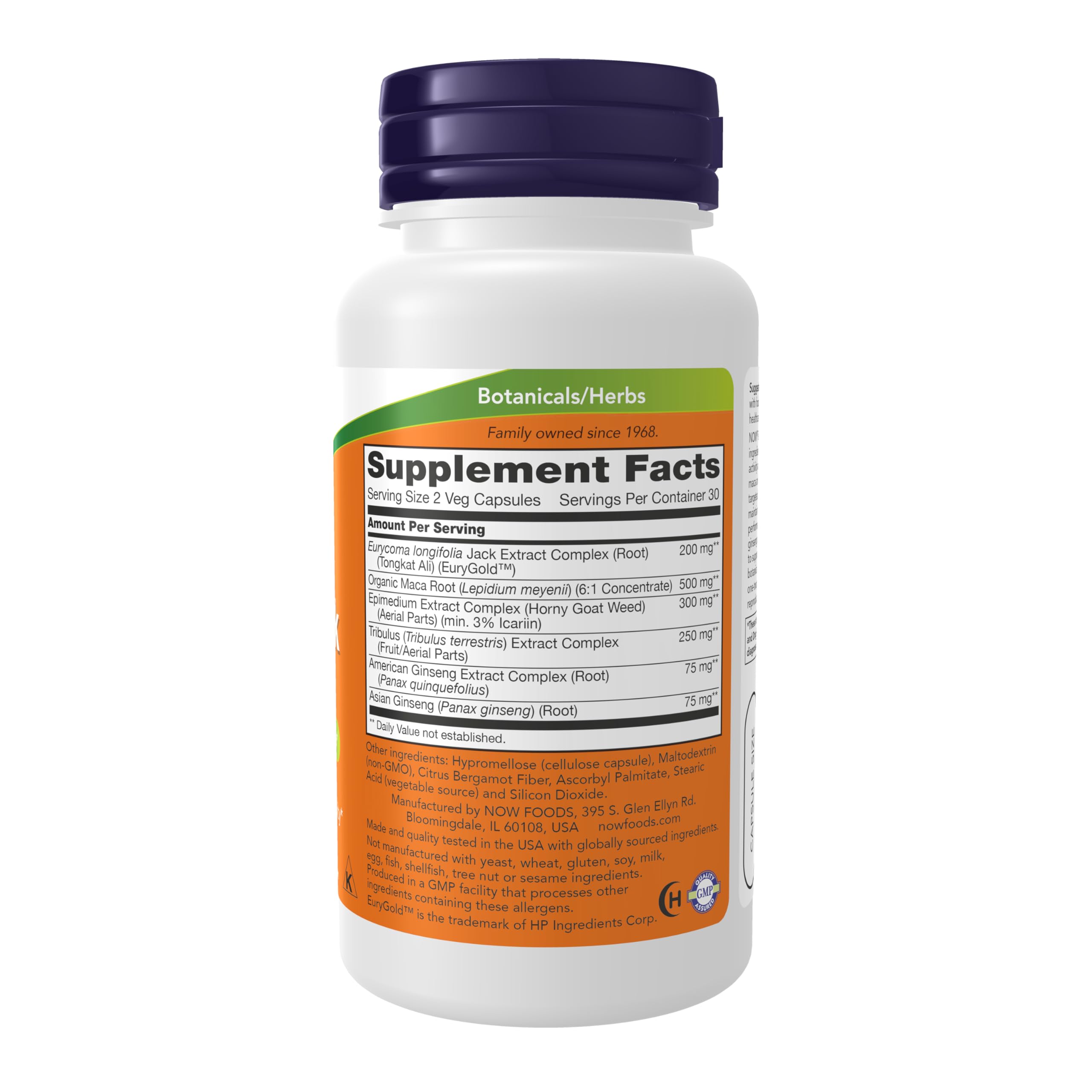 TestoJack 200 ingredients: Tongkat Ali, Tribulus, Maca, Horny Goat Weed