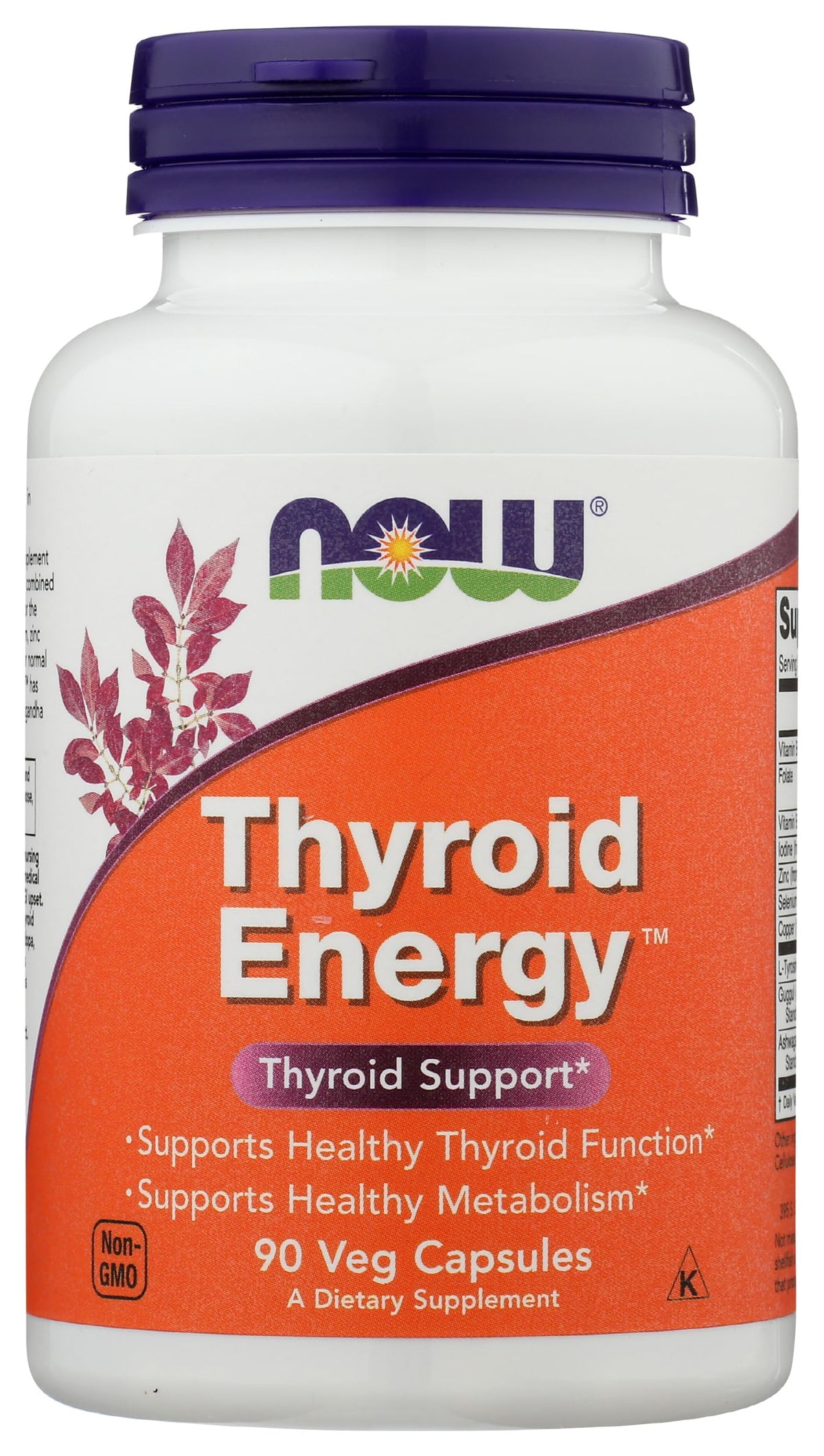 Bottle of NOW Foods Thyroid Energy 90 VCaps