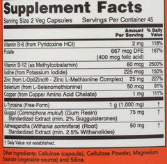NOW Foods Thyroid Energy 90 VCaps product label