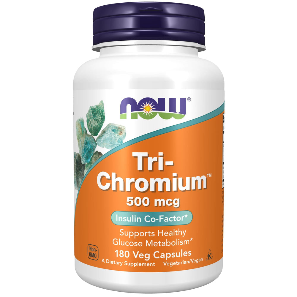 NOW Foods Tri-Chromium 500 mcg with Cinnamon bottle