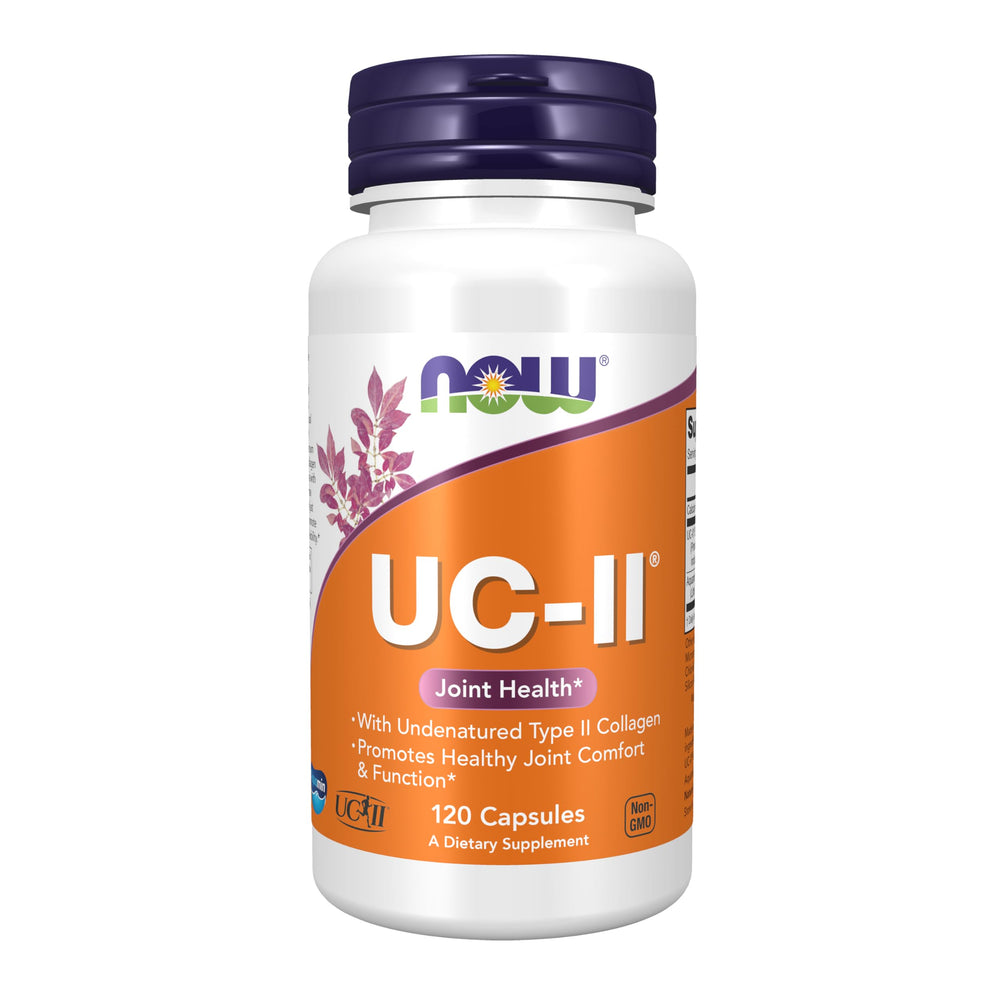 NOW Foods UC-II Type II Collagen bottle with 120 vegetarian capsules