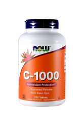 Now Foods Vitamin C-1000 Sustained Release with Rose Hips 250 Tabs – 500 (250 x 2)