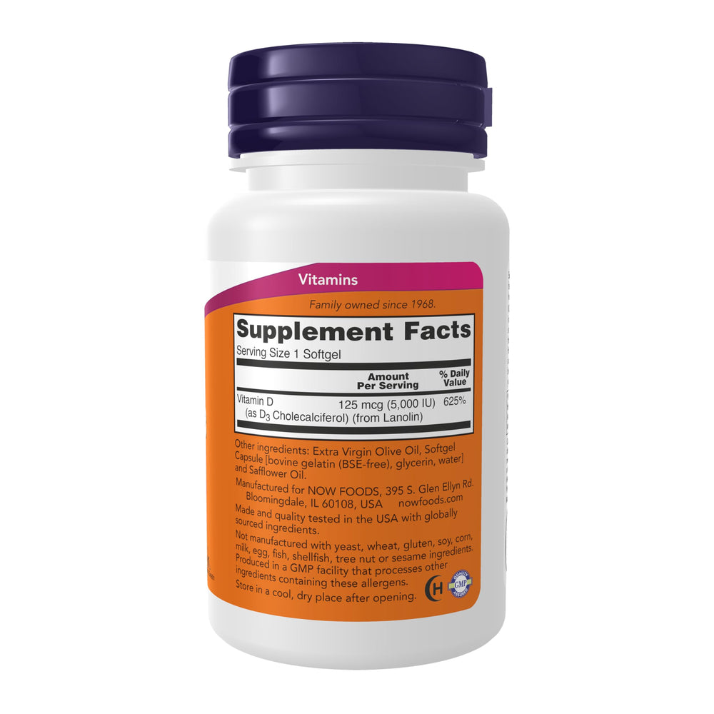 Close-up of liquid vitamin D-3 softgels