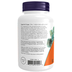 Zinc 50 mg label nutrition facts