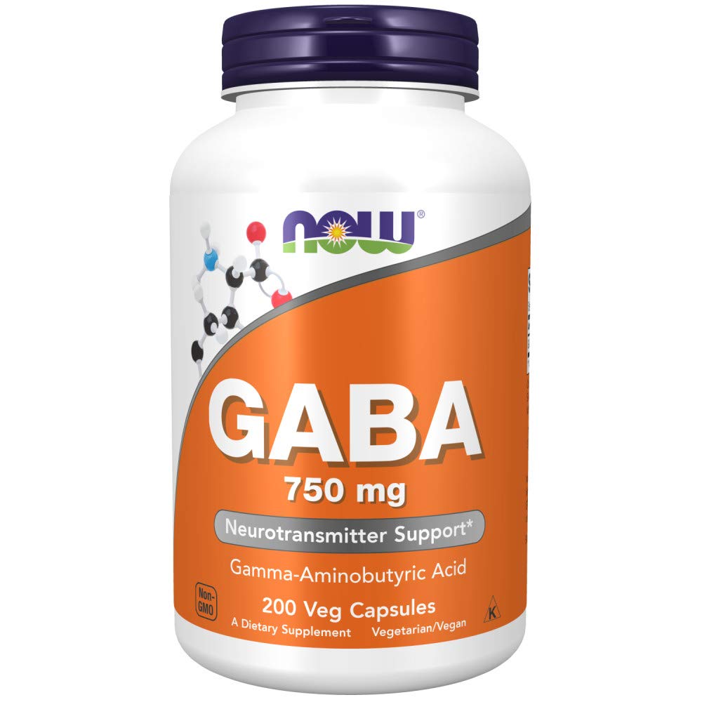 Now GABA 750 mg bottle front view