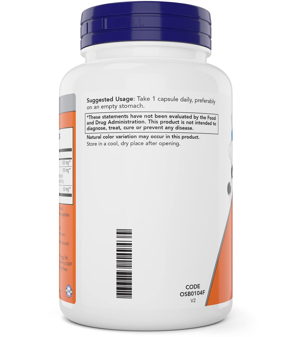 NOW Glutathione 500 mg ingredients and supplement facts