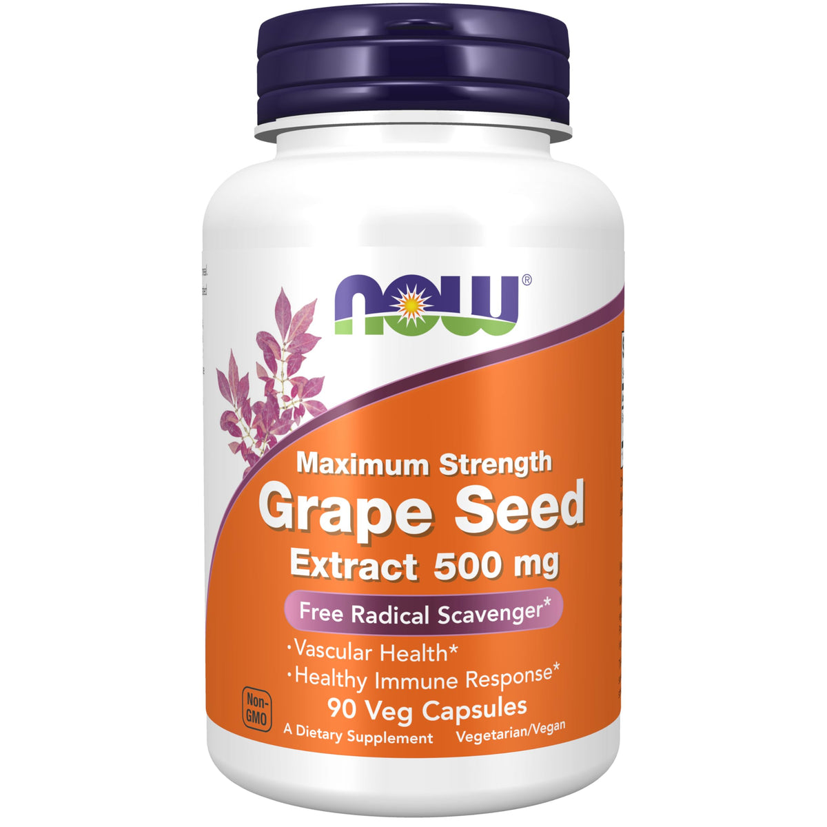 NOW Grape Seed Extract 500 mg bottle