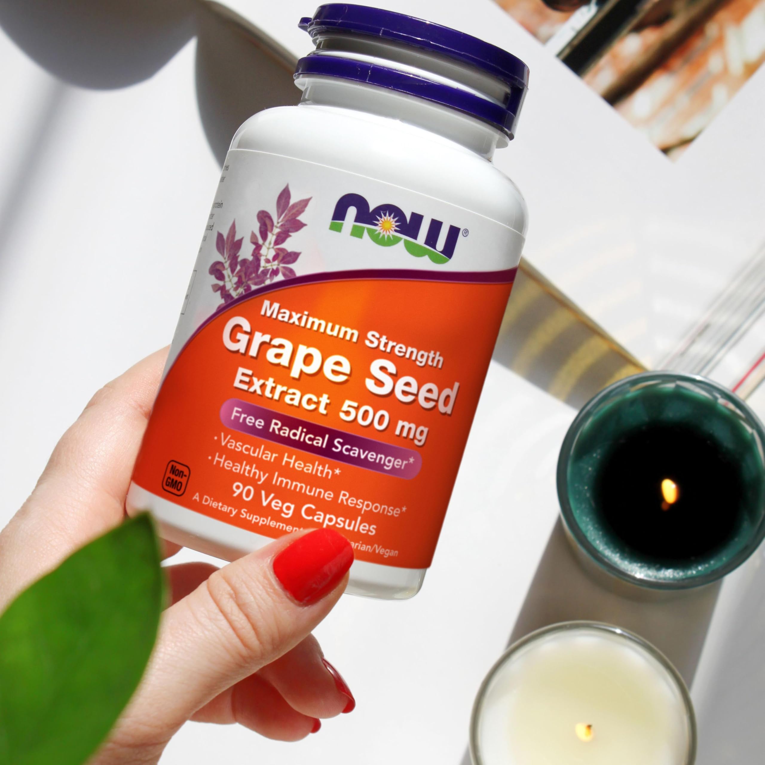 GMP certified NOW Grape Seed Extract label