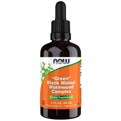 NOW Green Walnut Wormwood Complex Liquid bottle with dropper
