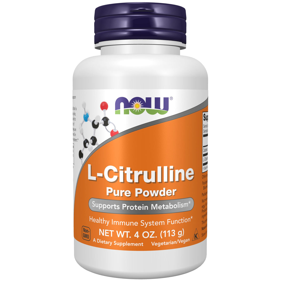 NOW L-Citrulline Pure Powder 4 oz jar
