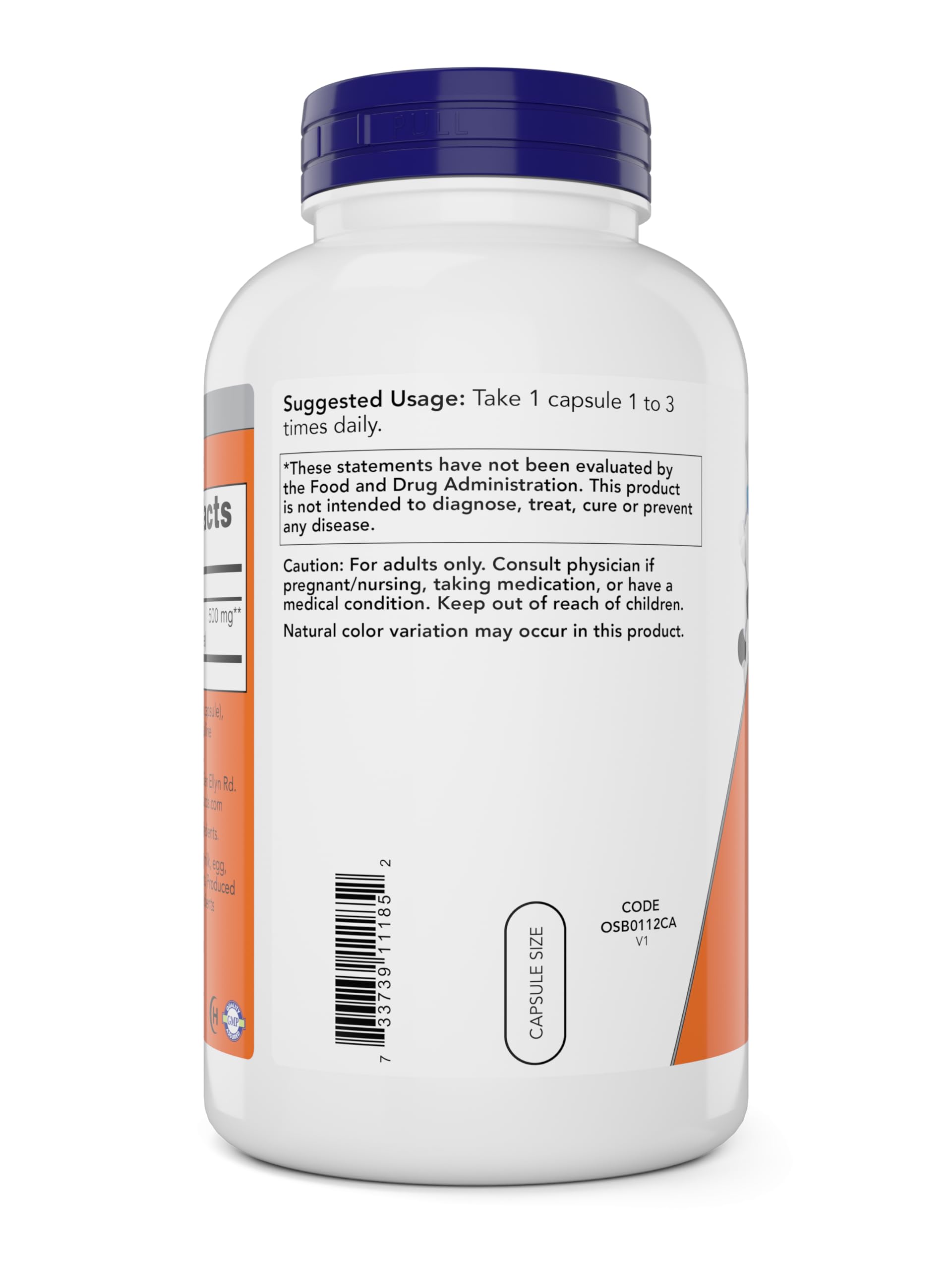 Non-GMO, Kosher and Halal symbols for NOW L-Lysine 500 mg