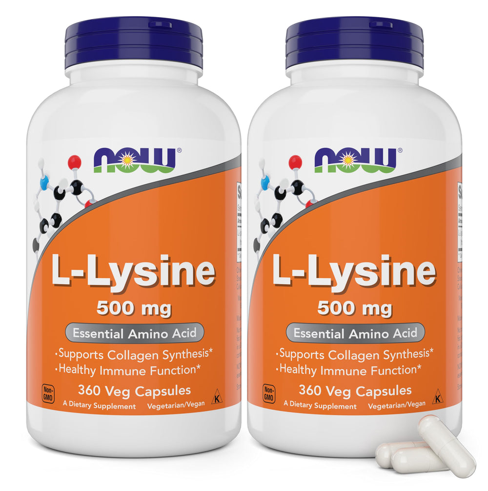 NOW L-Lysine 500 mg bottle front view