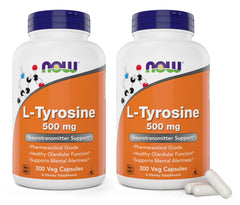 NOW Foods L-Tyrosine 500mg bottle label