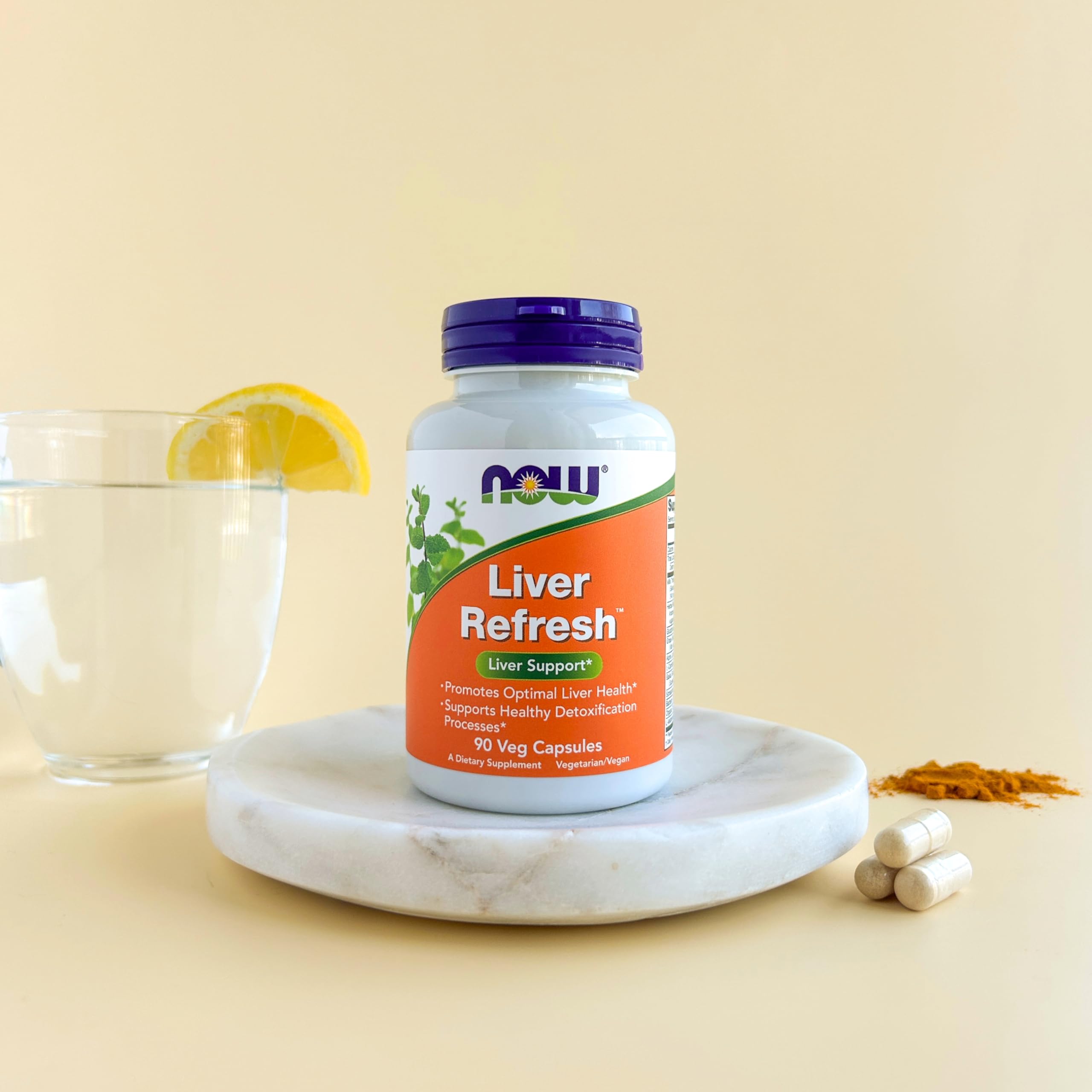 Front label of NOW Liver Refresh dietary supplement