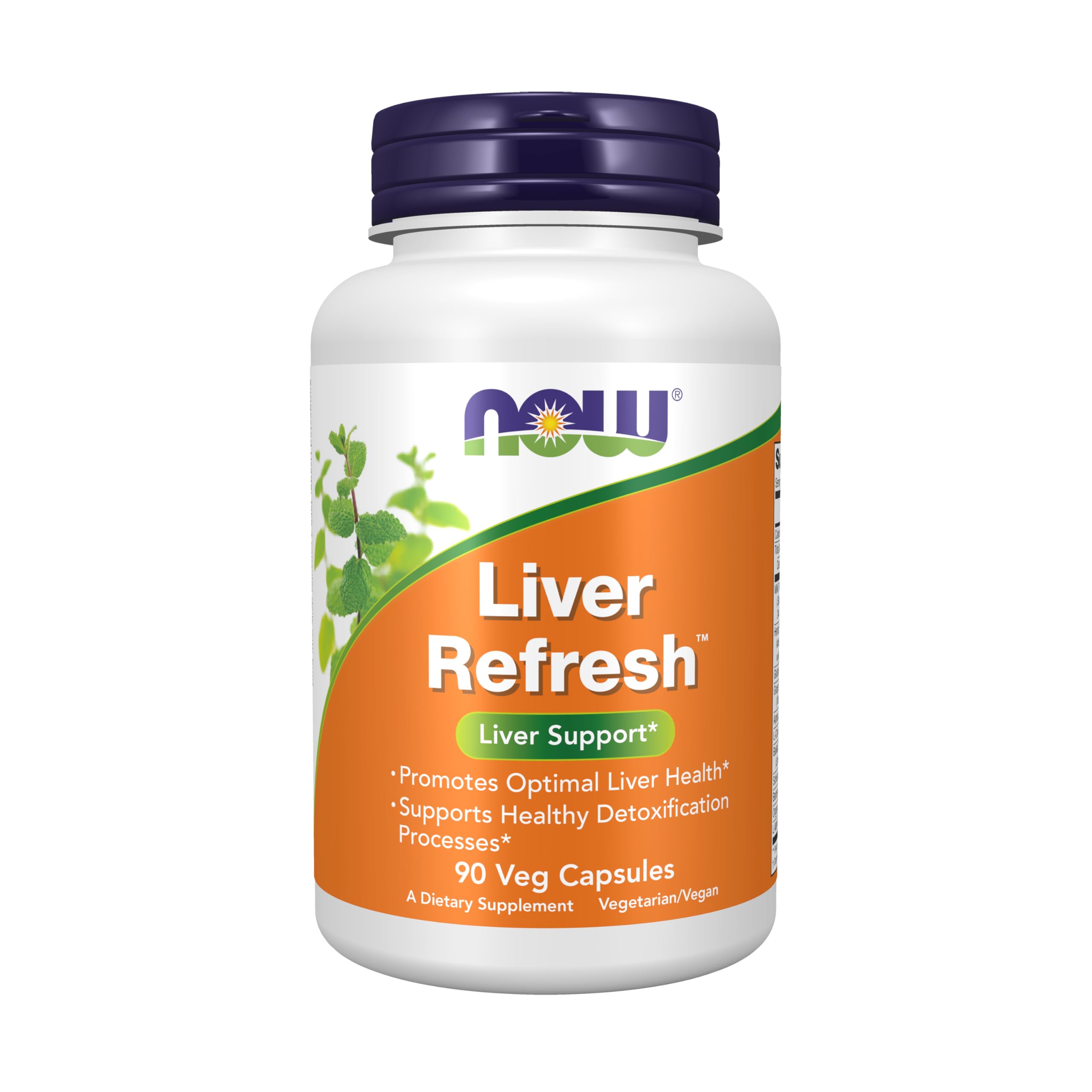 NOW Liver Refresh bottle featuring Milk Thistle and herbal-enzyme blend