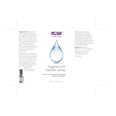 Spray being applied to skin from NOW Magnesium Topical Spray bottle